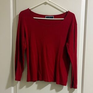 Women’s Petite Large Red Long Sleeve Tee